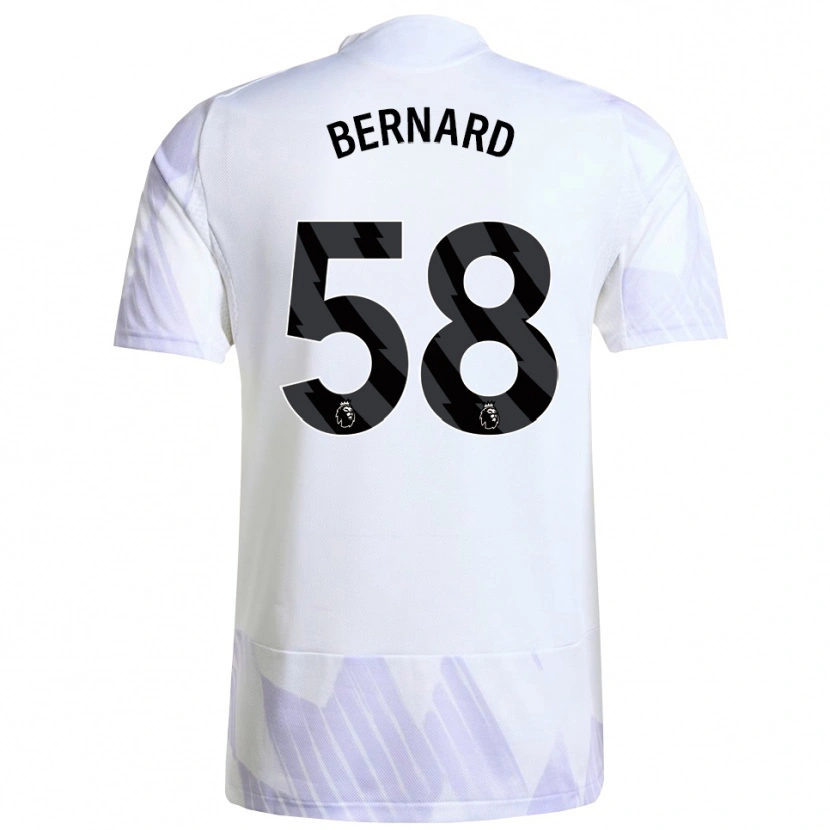 Danxen Kid Bernard #58 White Purple Purple Away Jersey 2025/26 T-Shirt
