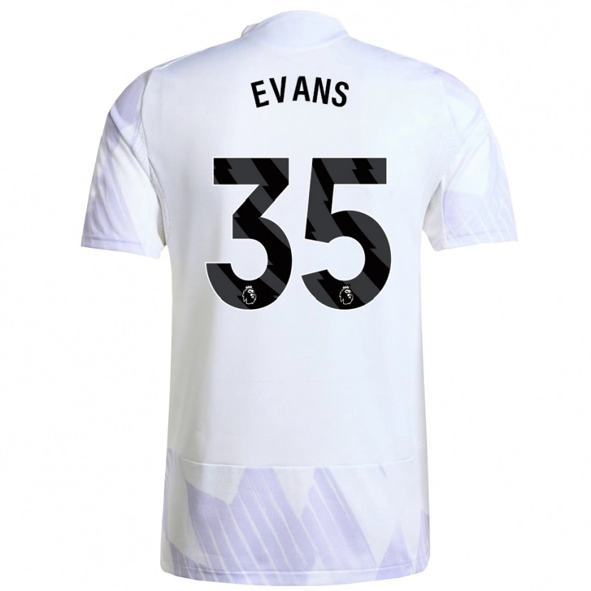 Danxen Kid Jonny Evans #35 White Purple Purple Away Jersey 2025/26 T-Shirt
