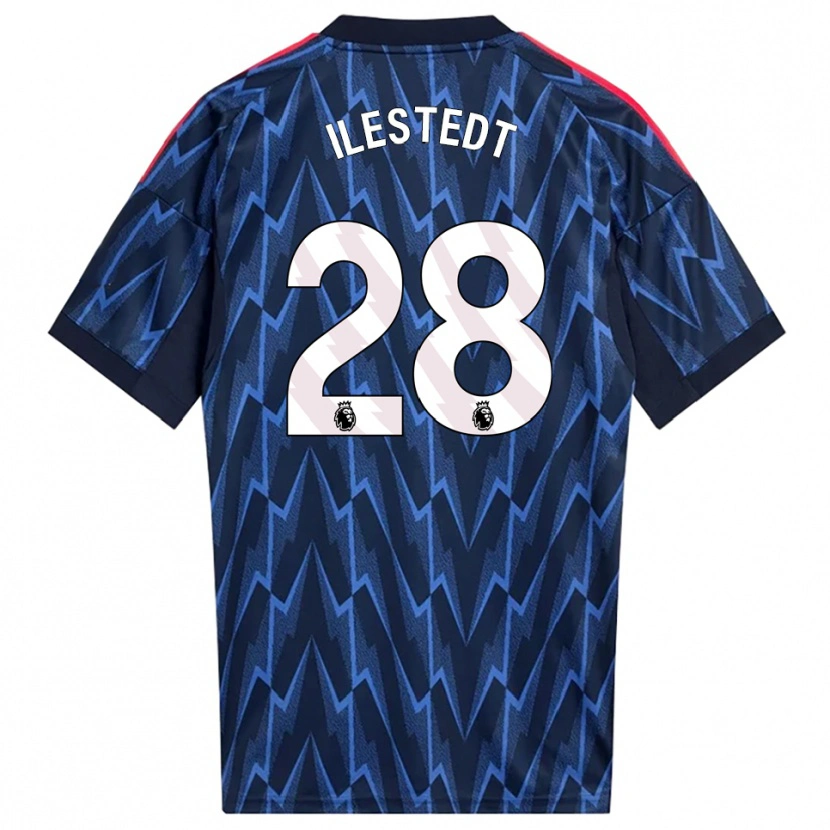 Danxen Kid Amanda Ilestedt #28 Navy Red Away Jersey 2025/26 T-Shirt