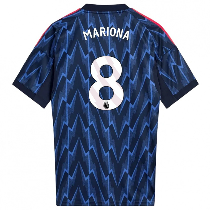 Danxen Kid Mariona Caldentey #8 Navy Red Away Jersey 2025/26 T-Shirt