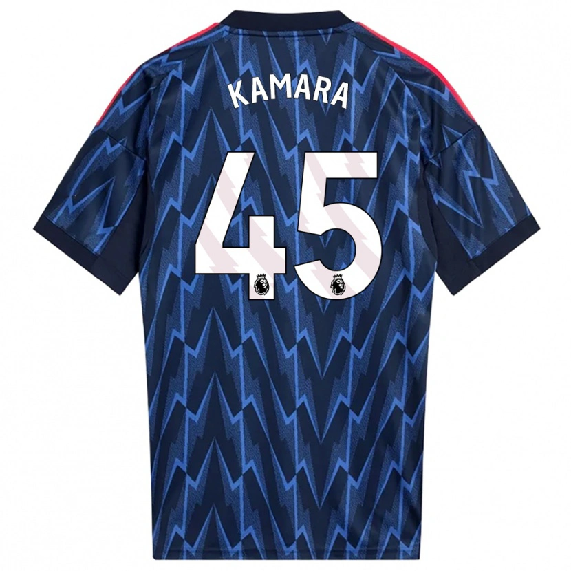 Danxen Kid Osman Kamara #45 Navy Red Away Jersey 2025/26 T-Shirt