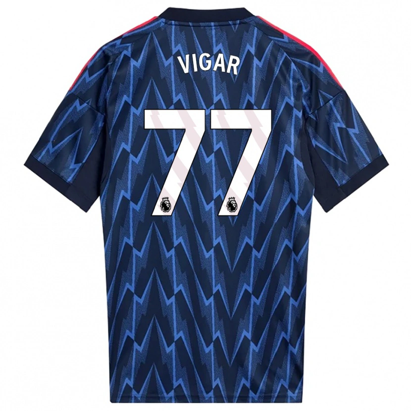 Danxen Kid Billy Vigar #77 Navy Red Away Jersey 2025/26 T-Shirt