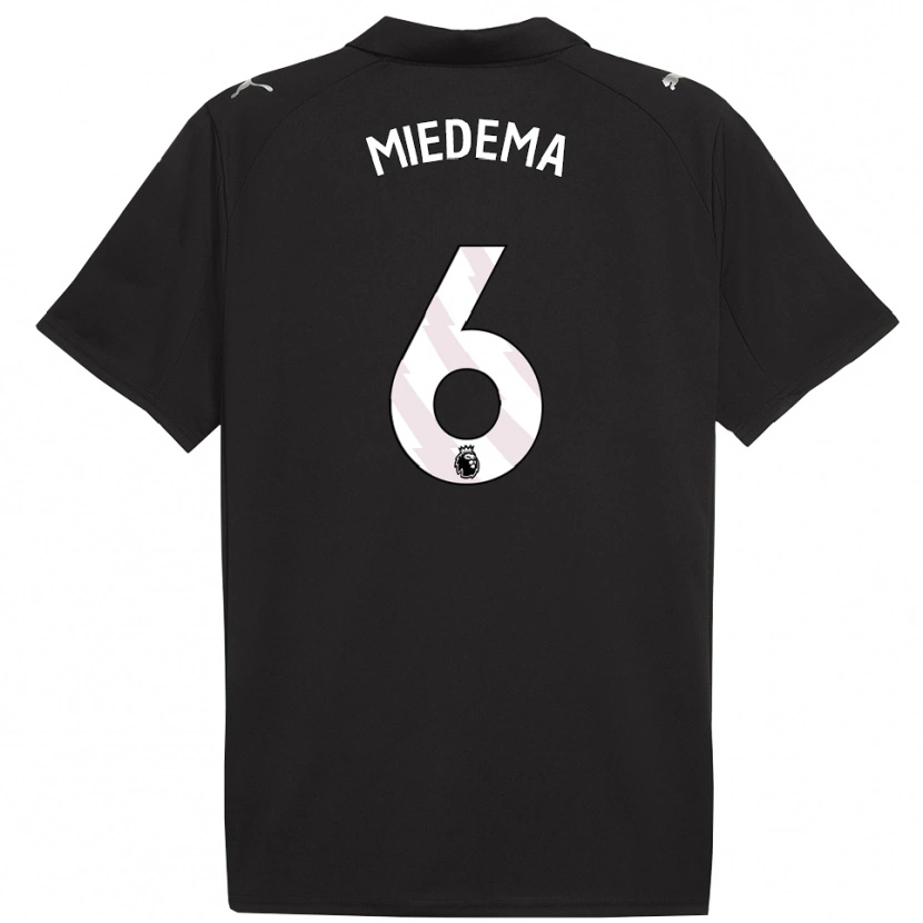 Danxen Kid Vivianne Miedema #6 Black White Away Jersey 2025/26 T-Shirt