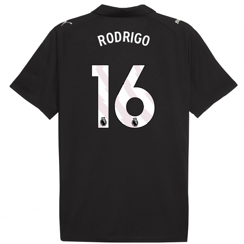 Danxen Kid Rodri #16 Black White Away Jersey 2025/26 T-Shirt