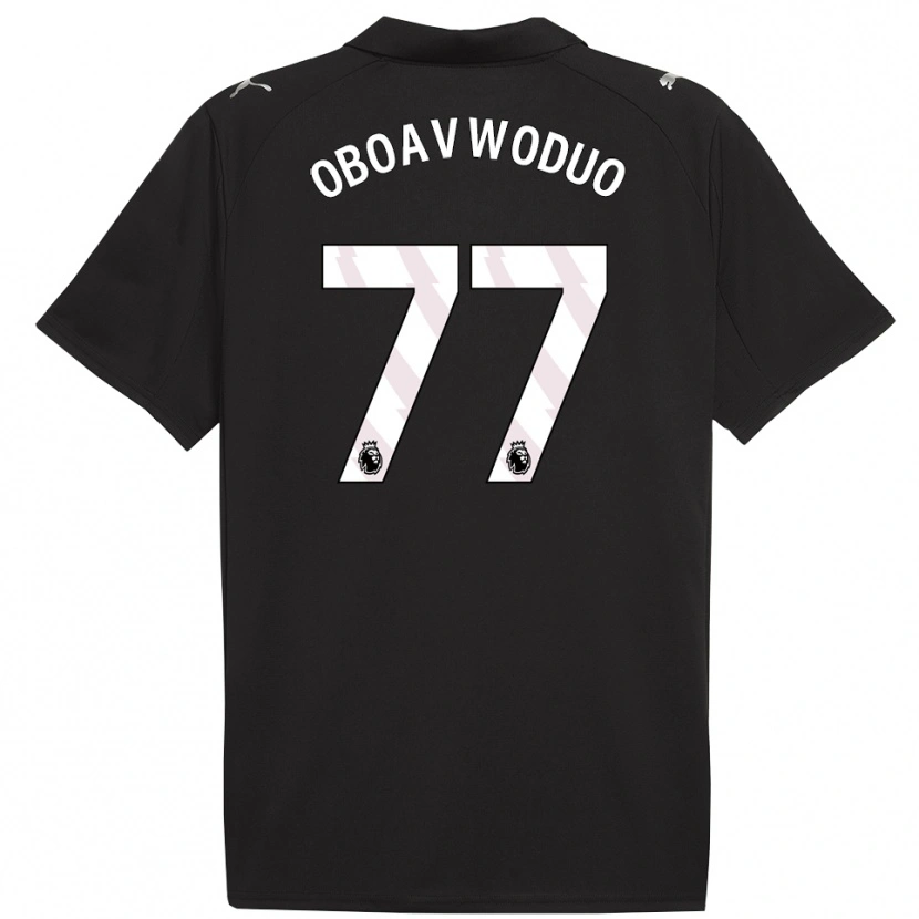 Danxen Kid Justin Oboavwoduo #77 Black White Away Jersey 2025/26 T-Shirt