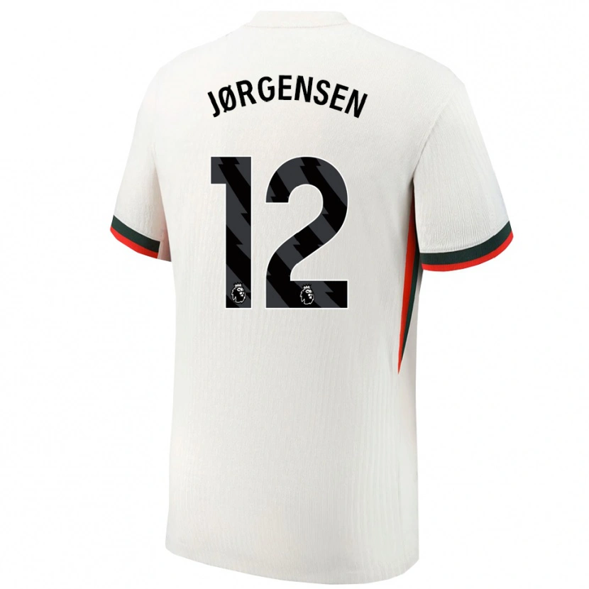 Danxen Kid Filip Jørgensen #12 White Green Away Jersey 2025/26 T-Shirt