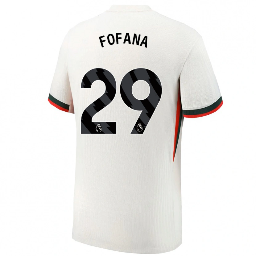 Danxen Kid Wesley Fofana #29 White Green Away Jersey 2025/26 T-Shirt