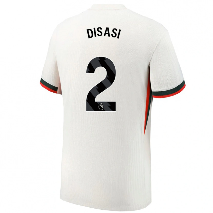 Danxen Kid Axel Disasi #2 White Green Away Jersey 2025/26 T-Shirt