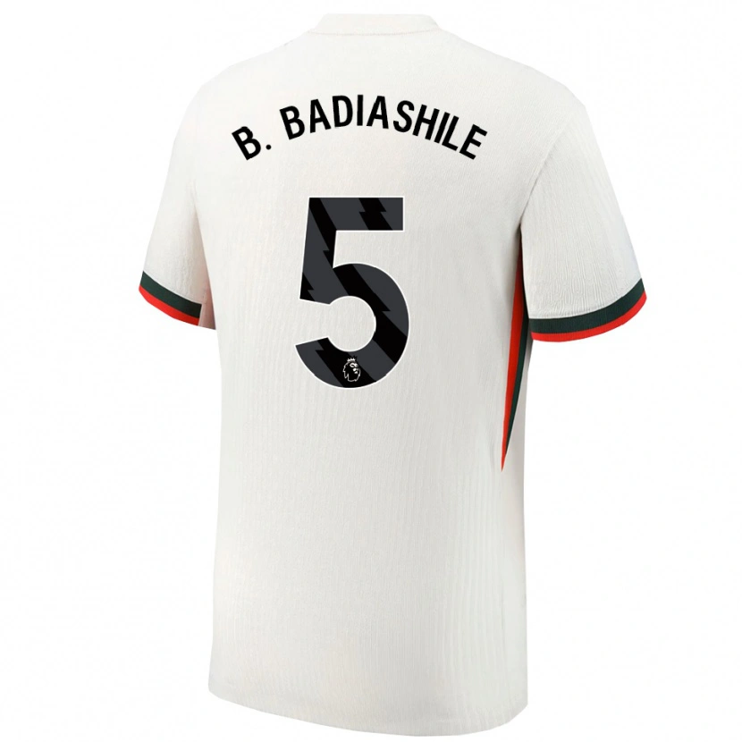 Danxen Kid Benoît Badiashile #5 White Green Away Jersey 2025/26 T-Shirt