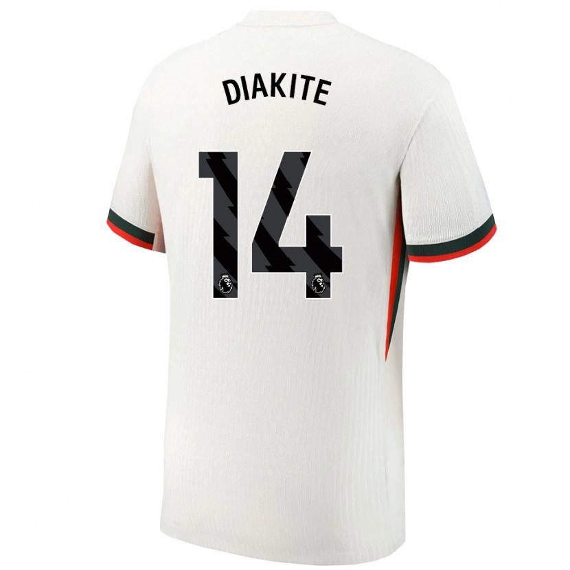 Danxen Kid Calvin Diakite #14 White Green Away Jersey 2025/26 T-Shirt