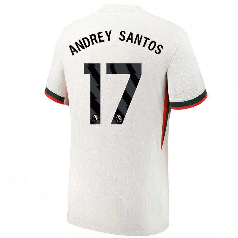 Danxen Kid Andrey Santos #17 White Green Away Jersey 2025/26 T-Shirt