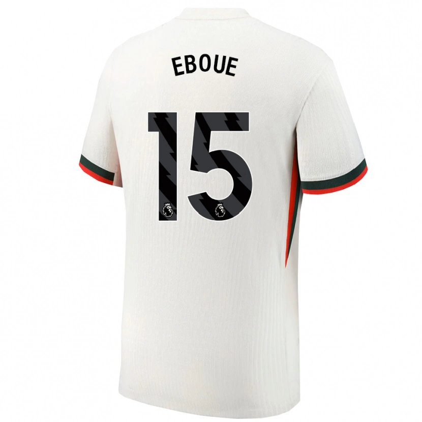 Danxen Kid Mathis Eboué #15 White Green Away Jersey 2025/26 T-Shirt