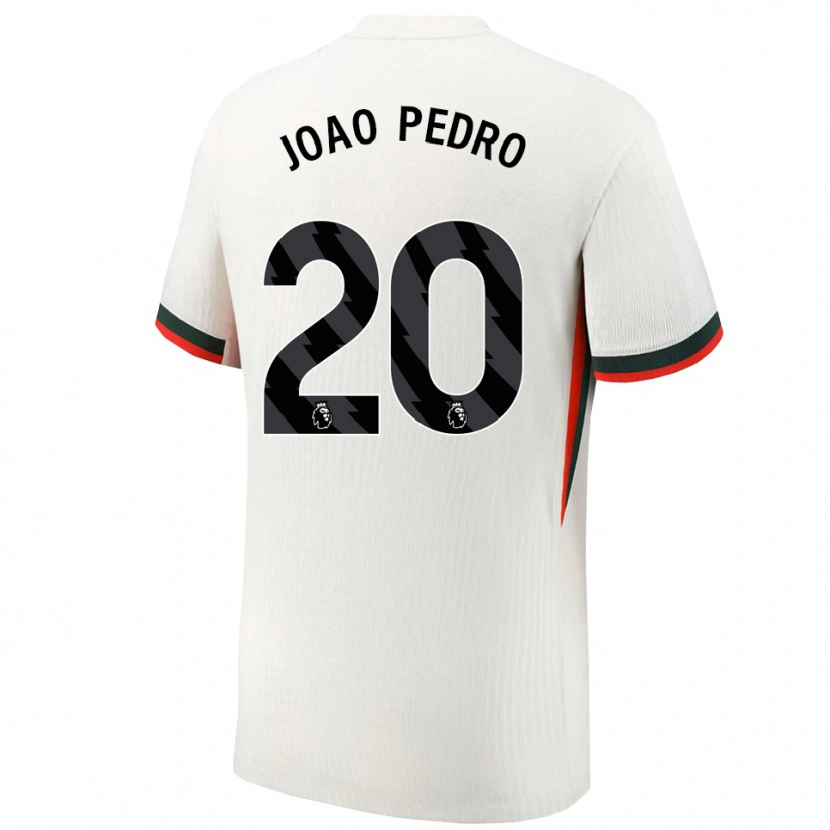 Danxen Kid João Pedro #20 White Green Away Jersey 2025/26 T-Shirt
