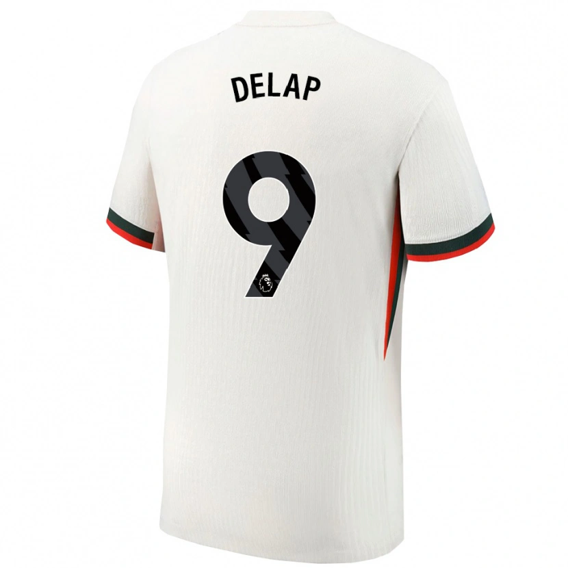 Danxen Kid Liam Delap #9 White Green Away Jersey 2025/26 T-Shirt