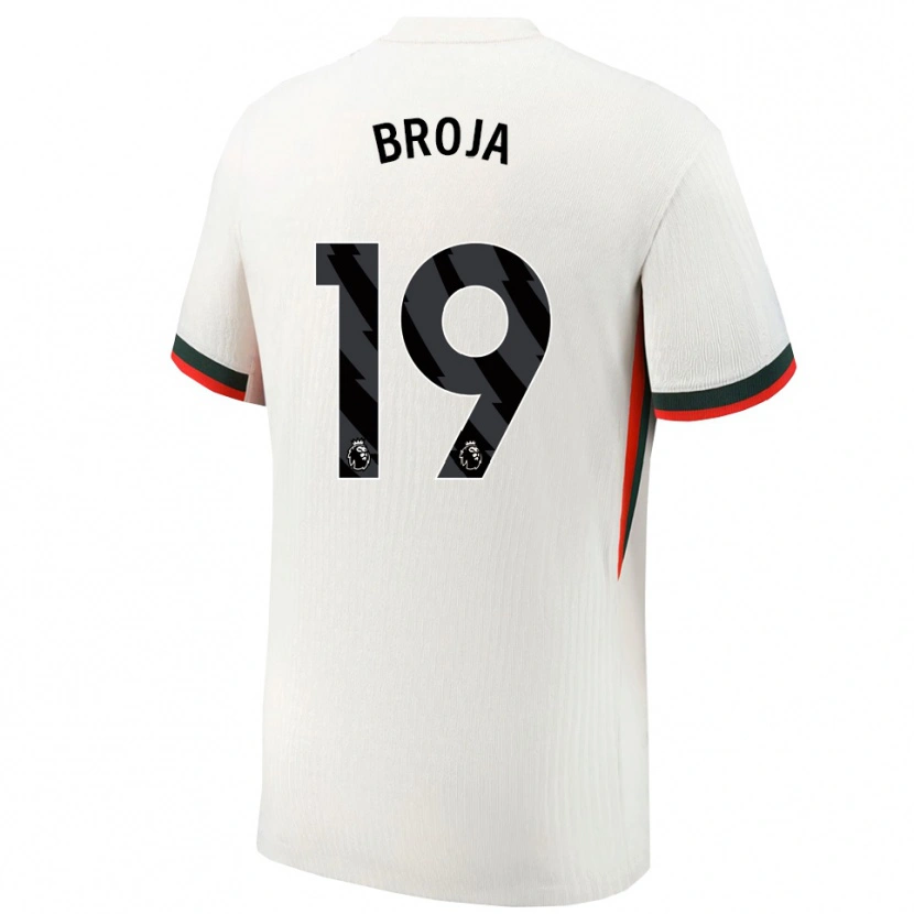 Danxen Kid Armando Broja #19 White Green Away Jersey 2025/26 T-Shirt