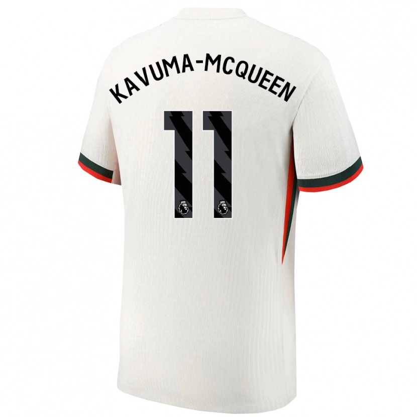 Danxen Kid Ryan Kavuma-Mcqueen #11 White Green Away Jersey 2025/26 T-Shirt