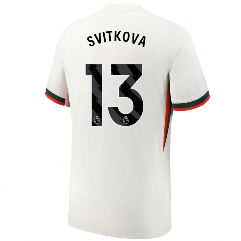 Danxen Kid Katerina Svitkova #13 White Green Away Jersey 2025/26 T-Shirt