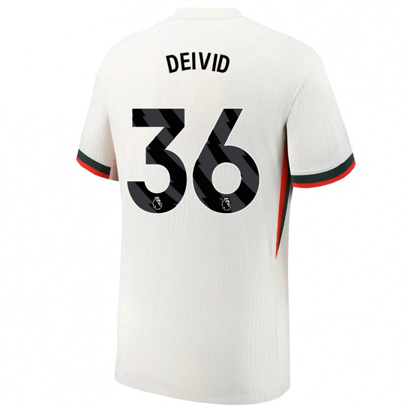 Danxen Kid Deivid Washington #36 White Green Away Jersey 2025/26 T-Shirt