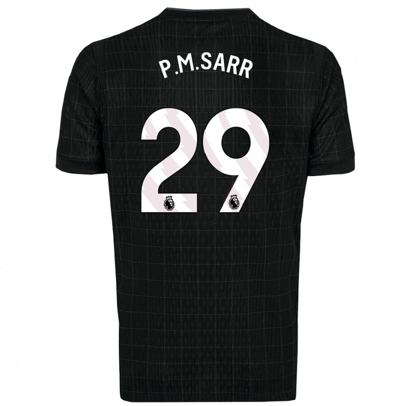 Danxen Kid Pape Matar Sarr #29 Black Gray Away Jersey 2025/26 T-Shirt
