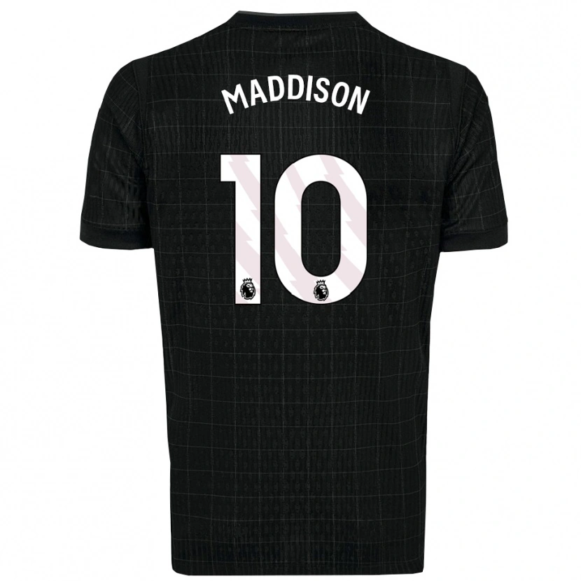 Danxen Kid James Maddison #10 Black Gray Away Jersey 2025/26 T-Shirt