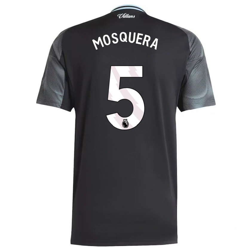 Danxen Kid Yeimar Mosquera #5 Black Sky Blue Away Jersey 2025/26 T-Shirt