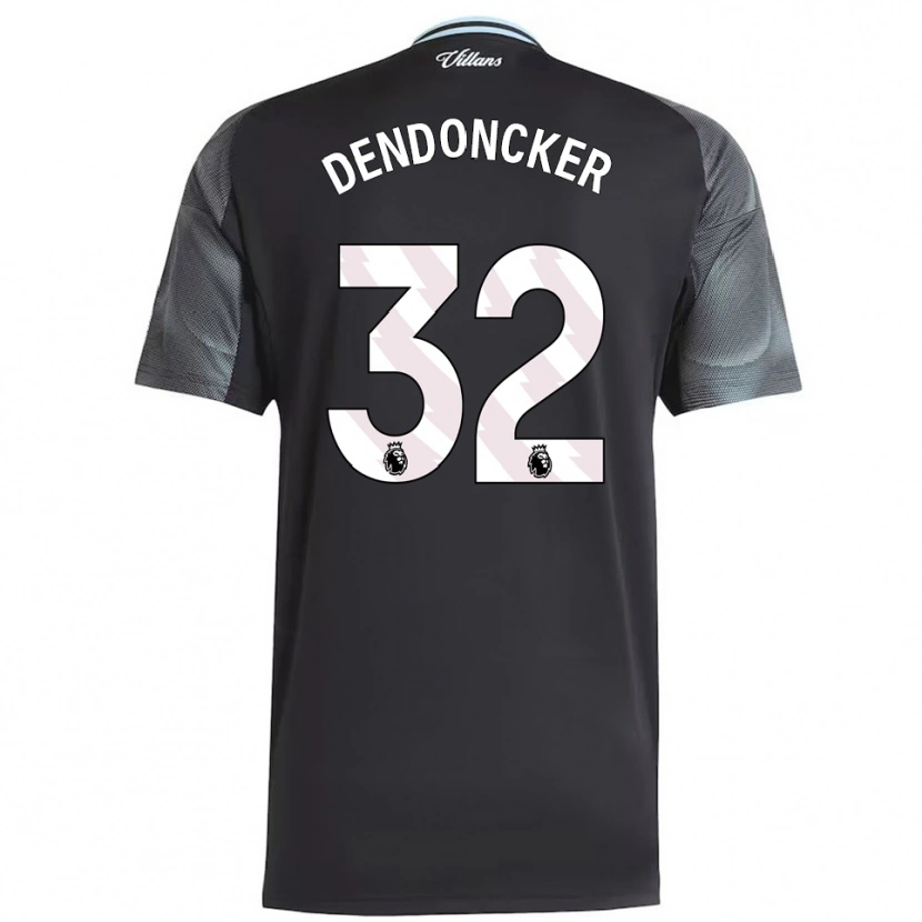 Danxen Kid Leander Dendoncker #32 Black Sky Blue Away Jersey 2025/26 T-Shirt