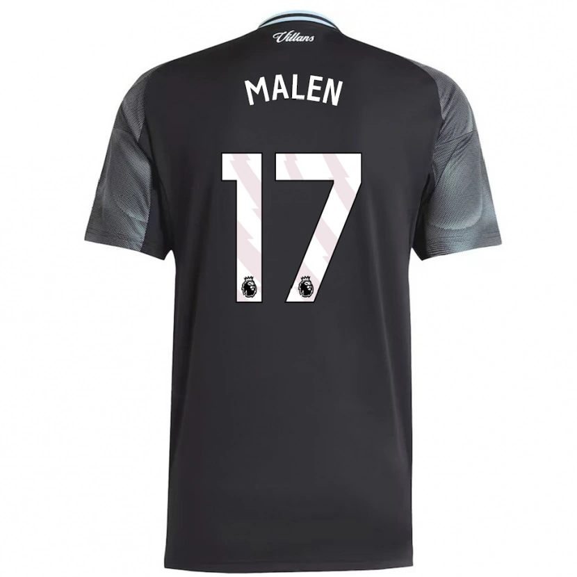 Danxen Kid Donyell Malen #17 Black Sky Blue Away Jersey 2025/26 T-Shirt