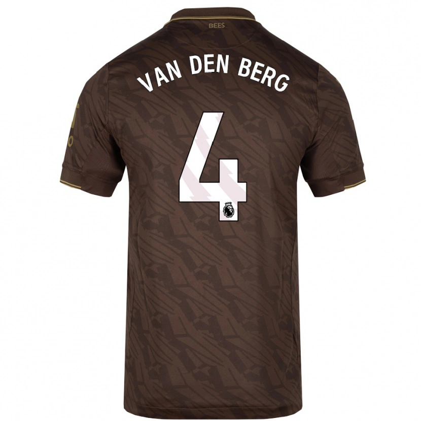 Danxen Kid Sepp Van Den Berg #4 Brown Gold Away Jersey 2025/26 T-Shirt