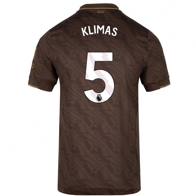 Danxen Kid Matas Klimas #5 Brown Gold Away Jersey 2025/26 T-Shirt