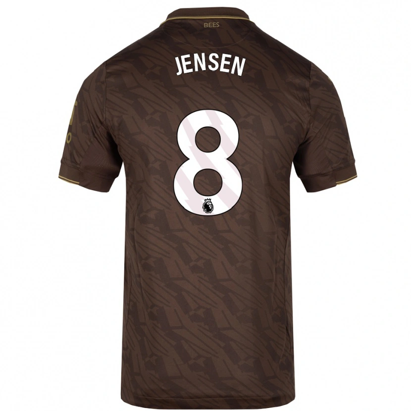 Danxen Kid Mathias Jensen #8 Brown Gold Away Jersey 2025/26 T-Shirt