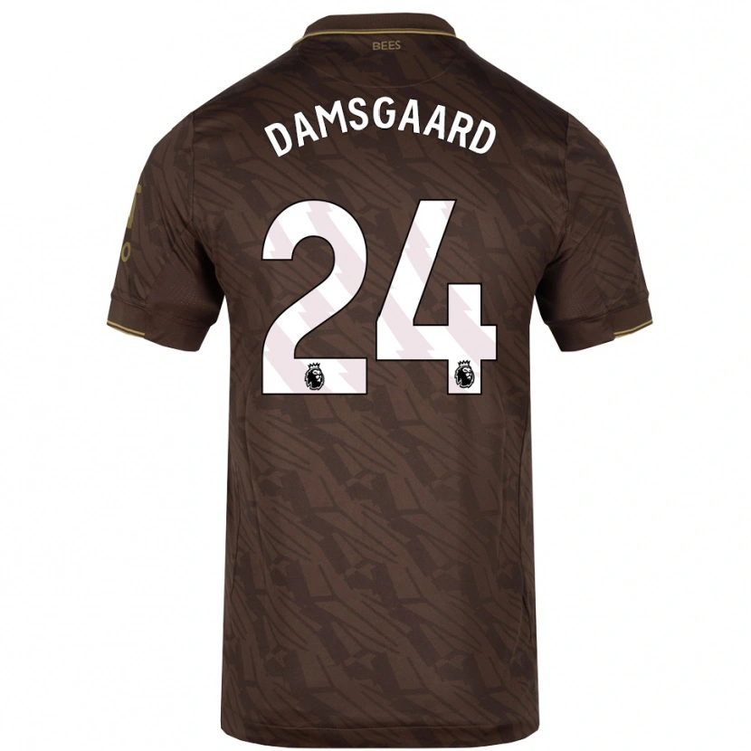 Danxen Kid Mikkel Damsgaard #24 Brown Gold Away Jersey 2025/26 T-Shirt