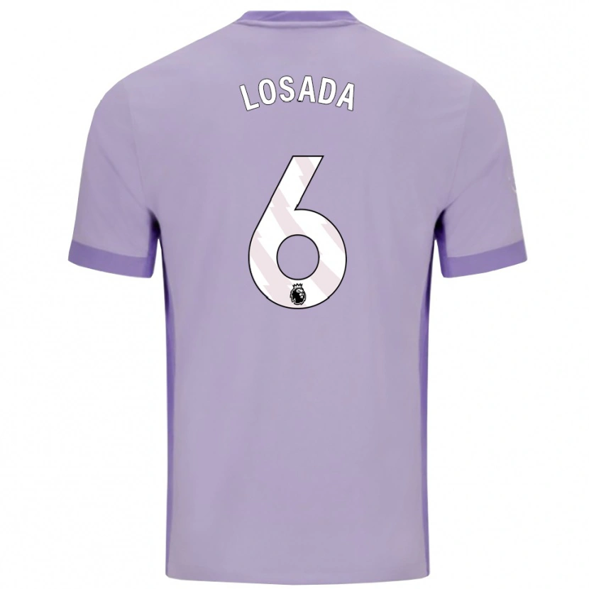 Danxen Kid Vicky Losada #6 Taro Purple White Away Jersey 2025/26 T-Shirt