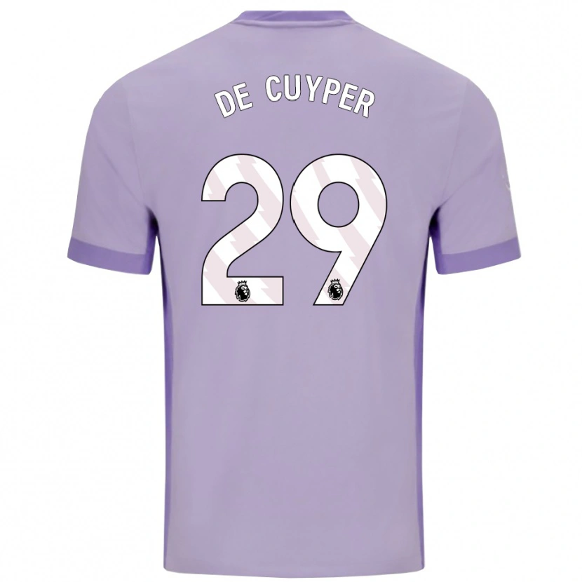 Danxen Kid Maxim De Cuyper #29 Taro Purple White Away Jersey 2025/26 T-Shirt