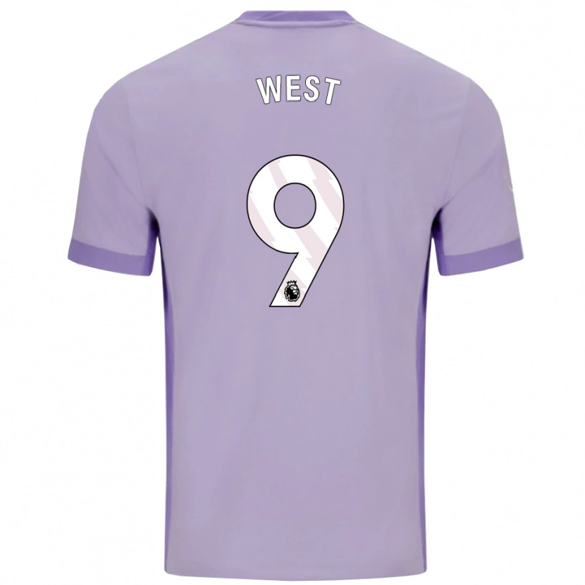 Danxen Kid Aidan West #9 Taro Purple White Away Jersey 2025/26 T-Shirt