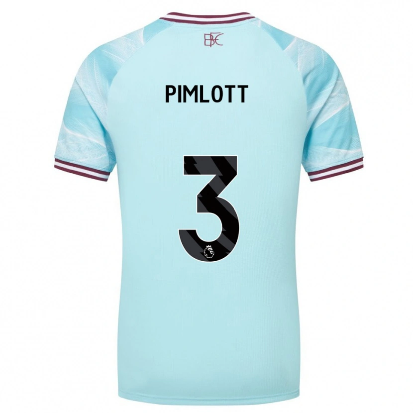 Danxen Kid Oliver Pimlott #3 Sky Blue Burgundy Away Jersey 2025/26 T-Shirt