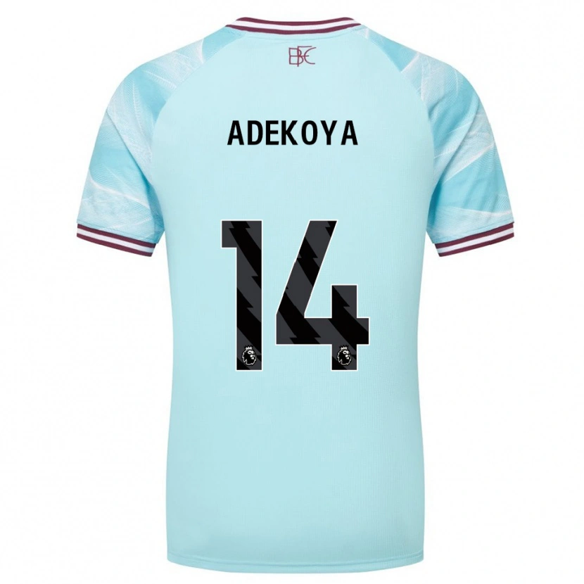 Danxen Kid Noah Adekoya #14 Sky Blue Burgundy Away Jersey 2025/26 T-Shirt