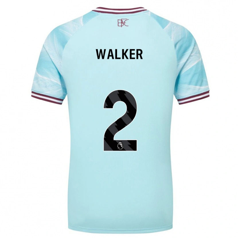 Danxen Kid Kyle Walker #2 Sky Blue Burgundy Away Jersey 2025/26 T-Shirt
