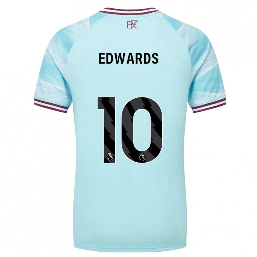 Danxen Kid Marcus Edwards #10 Sky Blue Burgundy Away Jersey 2025/26 T-Shirt
