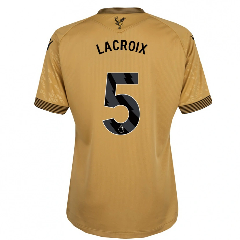 Danxen Kid Maxence Lacroix #5 Gold Black Away Jersey 2025/26 T-Shirt