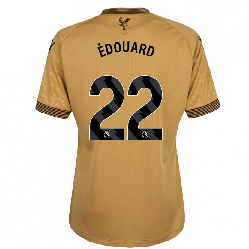 Danxen Kid Odsonne Edouard #22 Gold Black Away Jersey 2025/26 T-Shirt