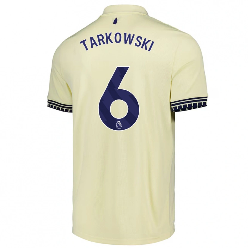 Danxen Kid James Tarkowski #6 Off White Black Away Jersey 2025/26 T-Shirt