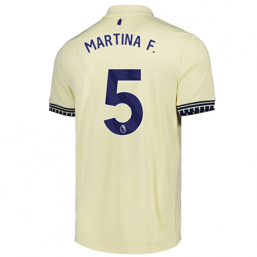 Danxen Kid Martina Fernández #5 Off White Black Away Jersey 2025/26 T-Shirt