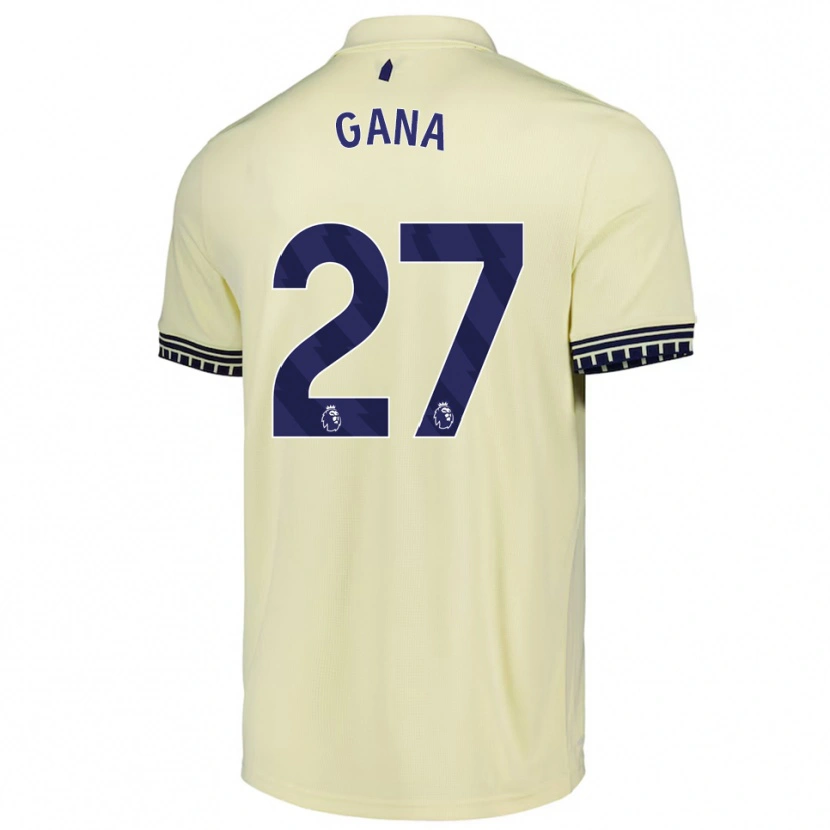 Danxen Kid Idrissa Gueye #27 Off White Black Away Jersey 2025/26 T-Shirt