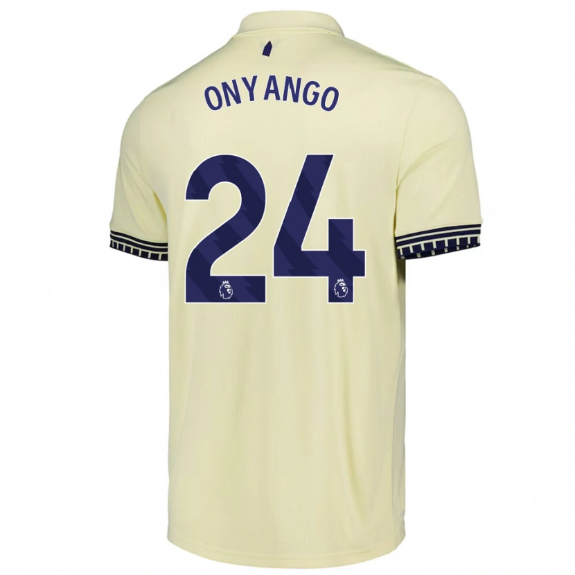 Danxen Kid Tyler Onyango #24 Off White Black Away Jersey 2025/26 T-Shirt