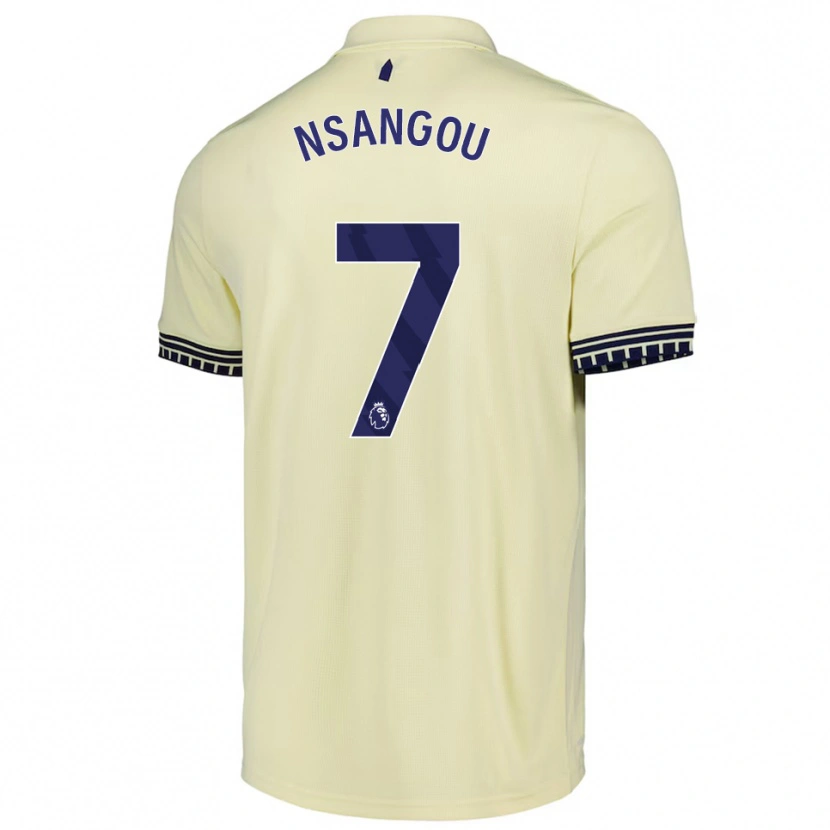 Danxen Kid Jonathan Nsangou #7 Off White Black Away Jersey 2025/26 T-Shirt