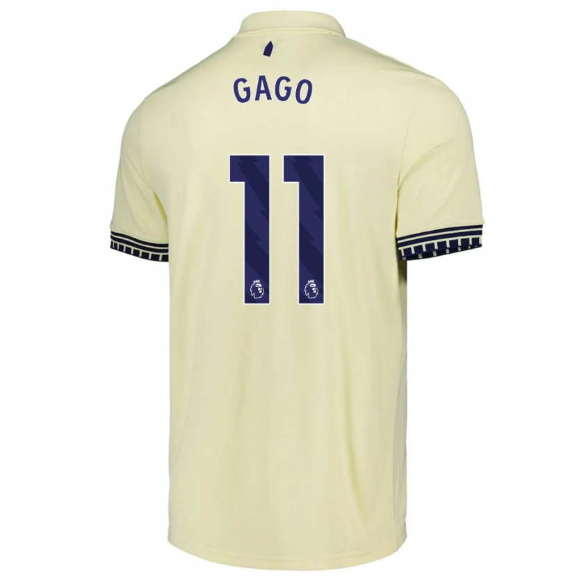 Danxen Kid Kelly Gago #11 Off White Black Away Jersey 2025/26 T-Shirt