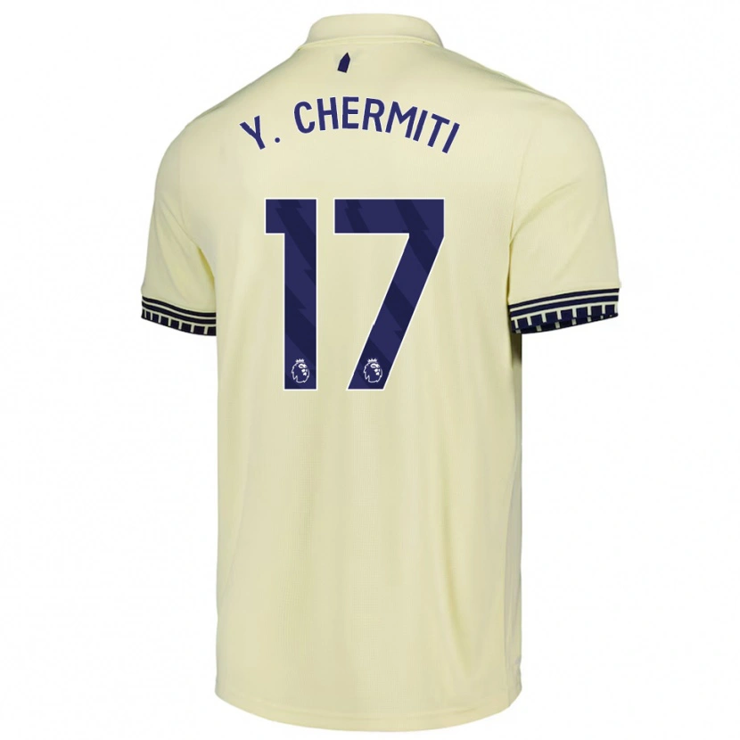 Danxen Kid Chermiti #17 Off White Black Away Jersey 2025/26 T-Shirt
