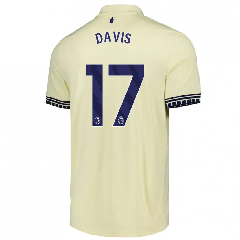 Danxen Kid Luca Davis #17 Off White Black Away Jersey 2025/26 T-Shirt