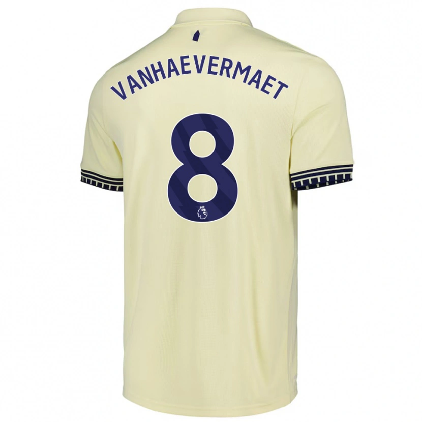 Danxen Kid Justine Vanhaevermaet #8 Off White Black Away Jersey 2025/26 T-Shirt