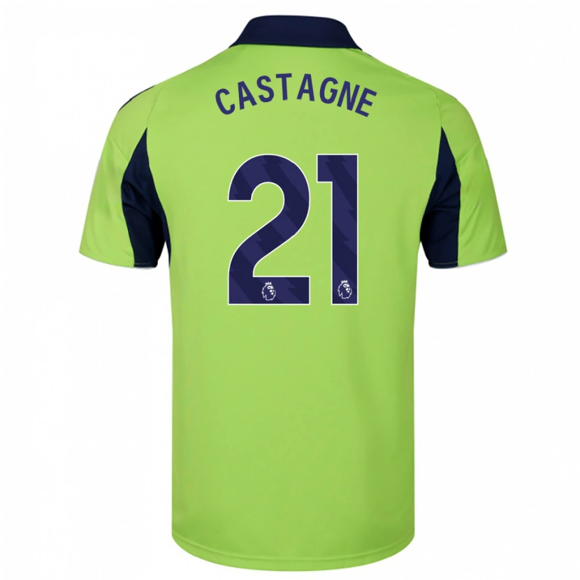Danxen Kid Timothy Castagne #21 Green Navy White Away Jersey 2025/26 T-Shirt